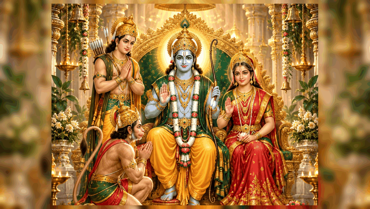 श्री राम दरबार — राम, सीता, लक्ष्मण और हनुमान